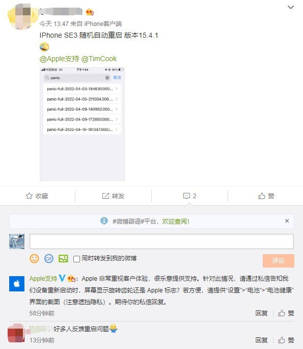 蒲江苹果13维修分享iPhone SE 3重启死机怎么办 